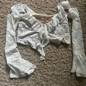 Meshki off the shoulder lace top